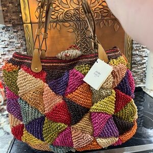 Jamin Puech Red and Pink Handbag with Textured Design